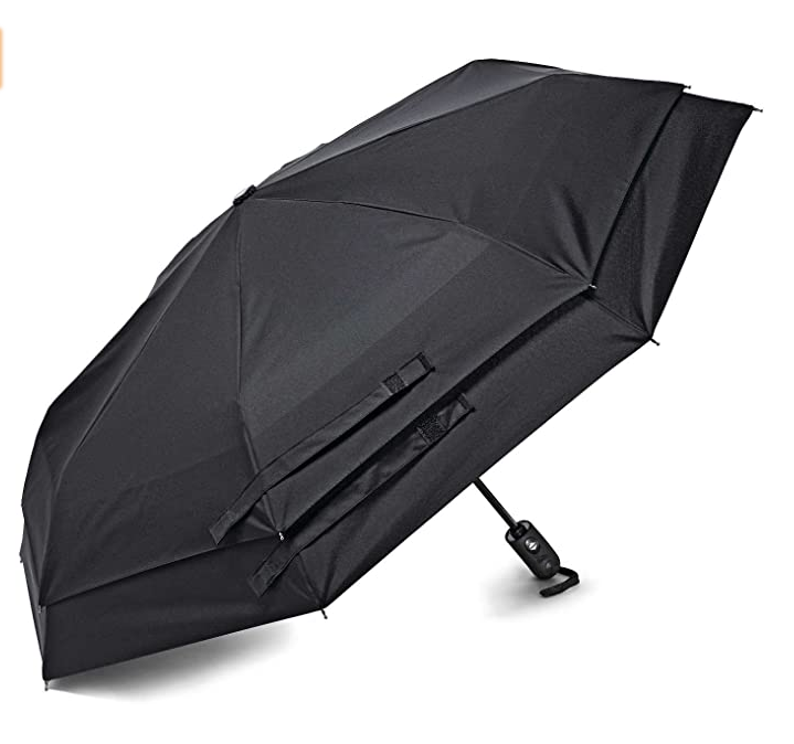 luxury umbrella for man Compact Double Layer Vented Windproof Automatic Easy Touch Foldable Travel umbrella custom