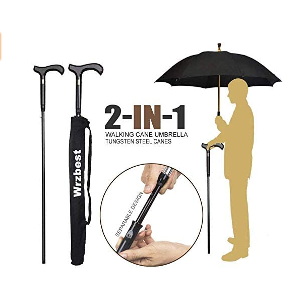 High Quality Male Non-slip Walking Stick Male Windproof Long Handle Rain Gear Men Creative Cane Climbing Umbrella