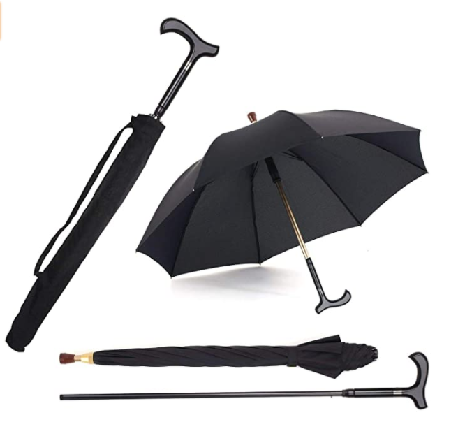 High Quality Male Non-slip Walking Stick Male Windproof Long Handle Rain Gear Men Creative Cane Climbing Umbrella