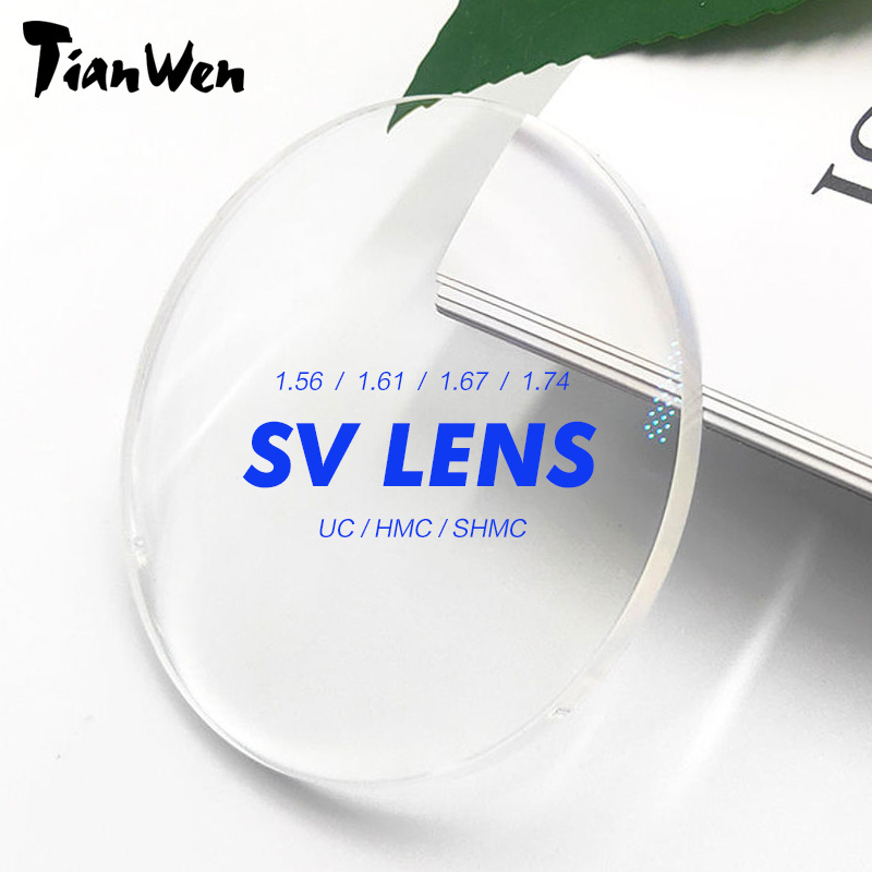 Wholesale 1.56 Single Vision UC/HC/HMC/SHMC Coated Eyeglasses Lenses in Clear Blue Green Resin Glass Materials Eye Protection