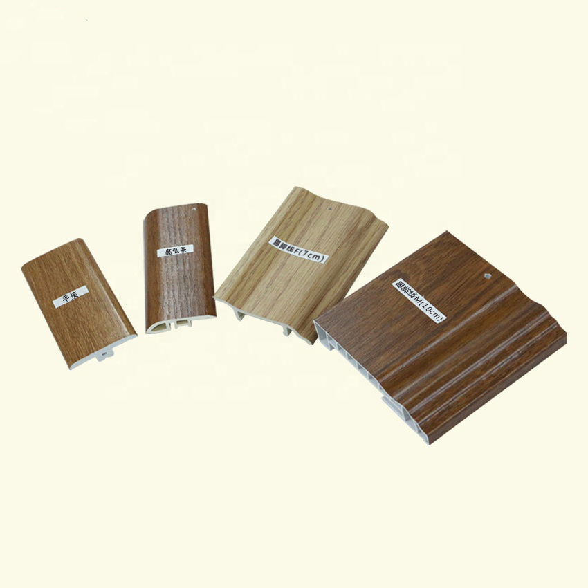 Wooden looking home PVC SPC flooring skirting 10cm