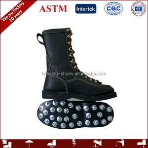 OEM Waterproof Industrial  Welding Construction Engineering Boots Safety Shoes  Spiked Logger boots