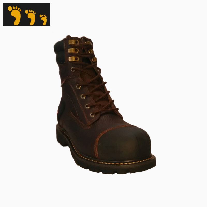 Brown boots safety shoes acid-proof leather industrial working boots