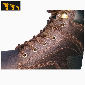 Brown boots safety shoes acid-proof leather industrial working boots