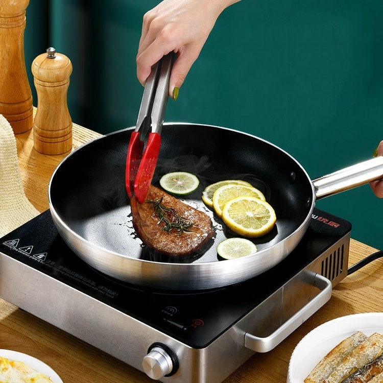 Multiple Specification 18-40cm Commercial Cooker Capsulated Induction Nonstick Cooking Pan Aluminum Non Stick Frying Pan