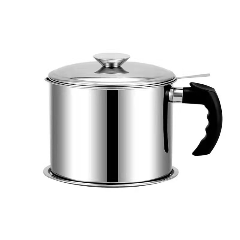 Stainless Steel Commercial Cooking Dripping Condiment Olive Oil Bottle With Filter Pot Can Grease Strainer Container