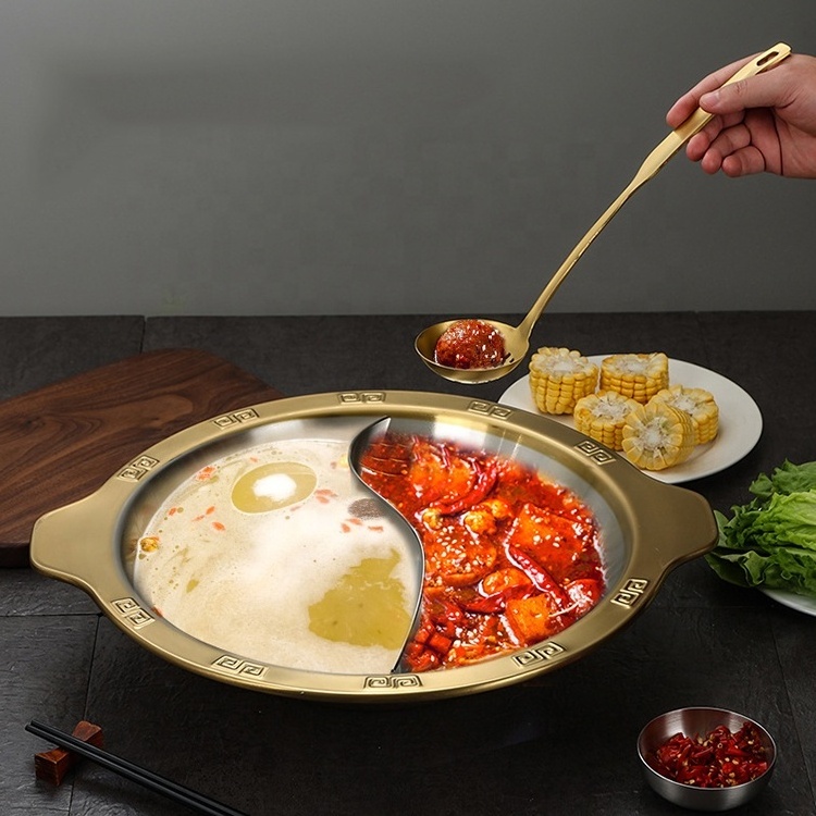 Commercial Cookware Stainless Steel Insulated Soup Pot Food Warmers Inflatable Chafing Dish Thick Hot Pot For Restaurant