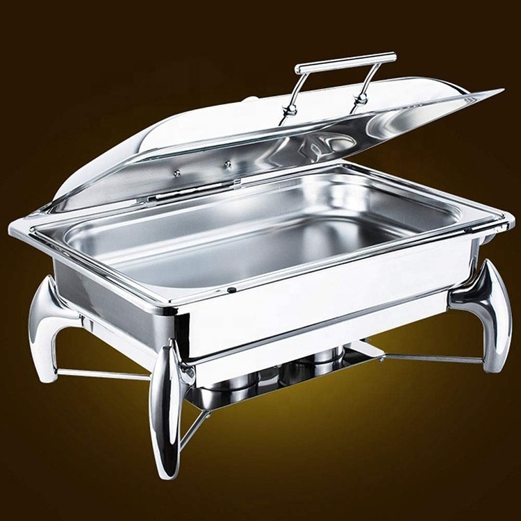 Tianxing Hot Sale Buffet Catering Equipment Stainless Steel Customizable Food Warmer Display Rectangle Chafing Dish Buffet Set