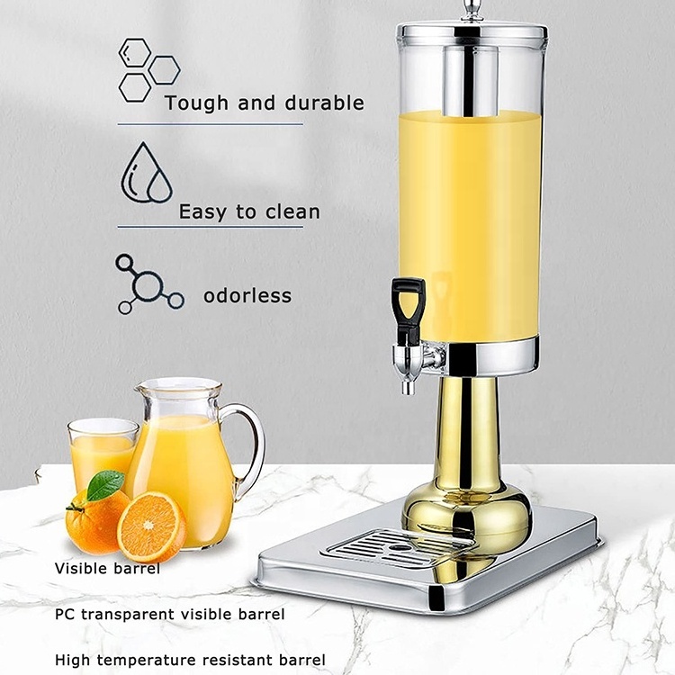 Tianxing 3/6/9L Stainless Steel Cold Ice Tea Drink Machine Beverage Dispensers Fruit Juice Dispenser For Buffet Catering