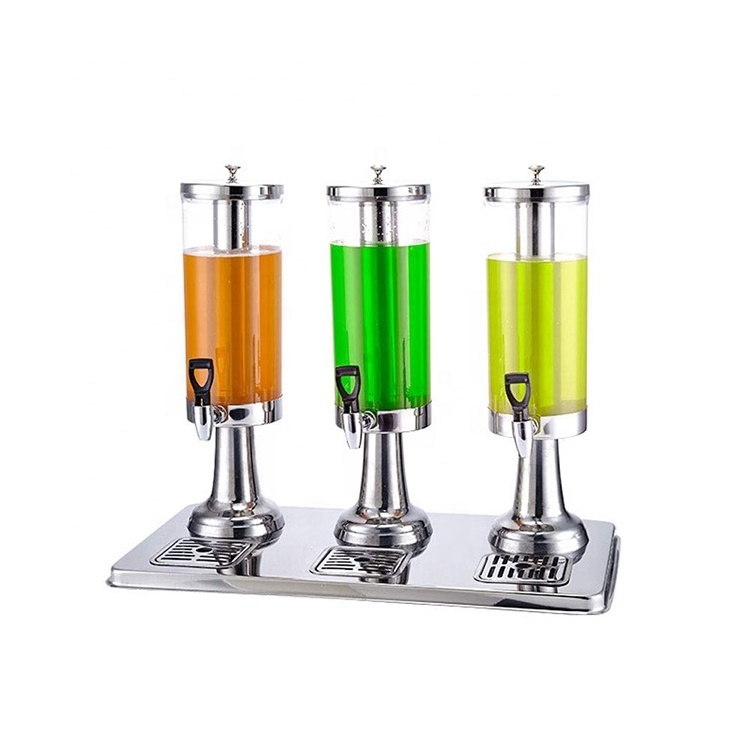 Tianxing Economic 3/6/9L Automatic Stainless Steel Beer Tower Fruit Juice Dispenser Silver Gold Drink Dispensers For Bar Hotel