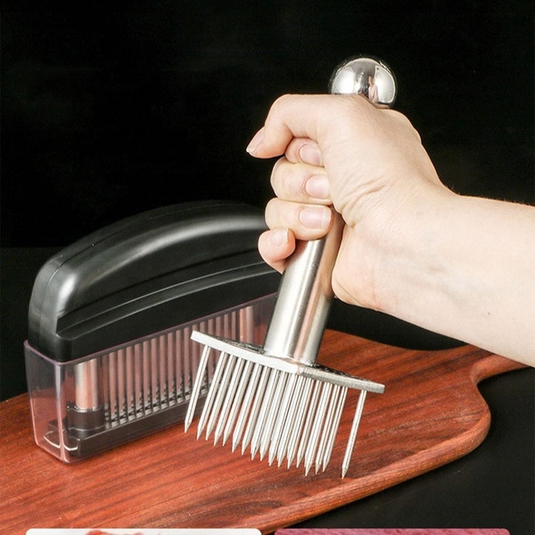 Tianxing Kitchen Tools Stainless Steel Meat Hammer Pounders 18/28 Needles Manual Beef Steak Meat Tenderizer Needle