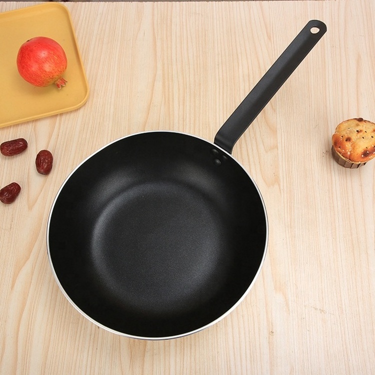 Wholesale Commercial Cooking Pan 20-40cm Nonstick Chef's Pan 4-5mm Aluminum Non Stick Sauce Frying Pan