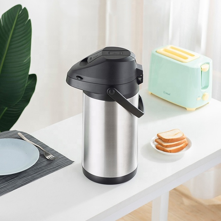 Hot Sale Commercial Buffet Boiling Water Bottle Stainless Steel Air Pressure Type Automatic Insulated Coffee Tea Dispenser Pot