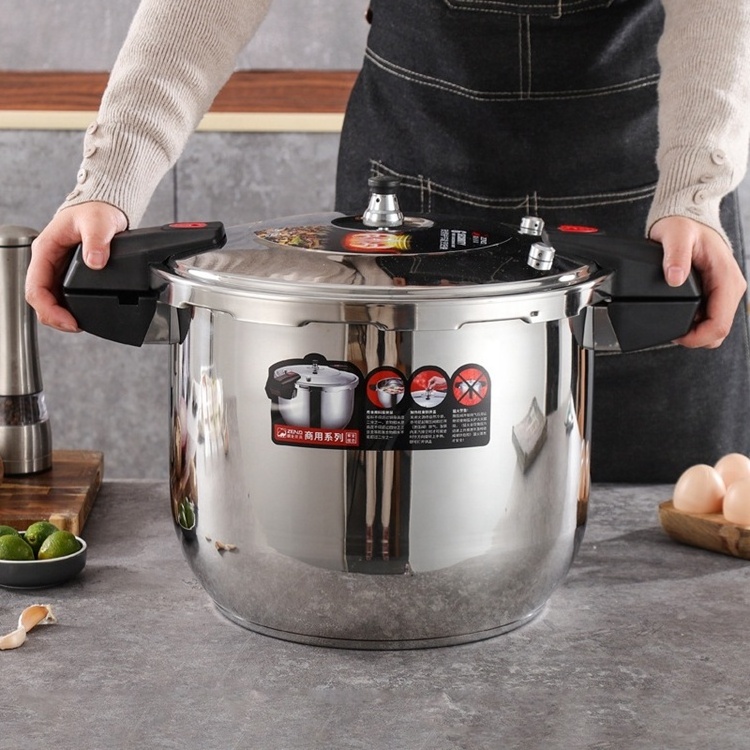 Commercial Cooker Time Saving Cookware Gas And Inductional Big Capacity Pressure Cooking Pot Stainless Steel Pressure Cooker