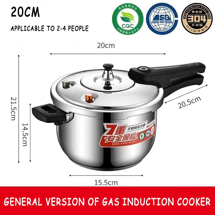 Low MOQ Household Kitchenware Stainless Steel 304 Cooking Stock Pot Gas And Induction High Industrial Pressure Cooker Pot