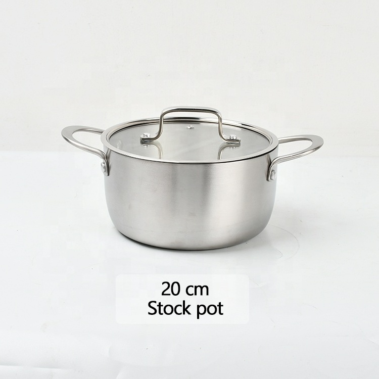 Tianxing New Design 8 Pcs Stainless Steel Steamer Pot Set Cooking Pot And Pan Nonstick Cookware Sets With Glass Lid