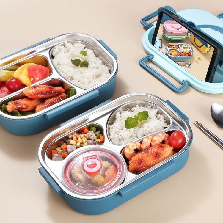 Wholesale Portable Food Grade Stainless Steel 304 Food Warmer Bpa Free Lunch Box Kids Food Container Bento Lunch Box