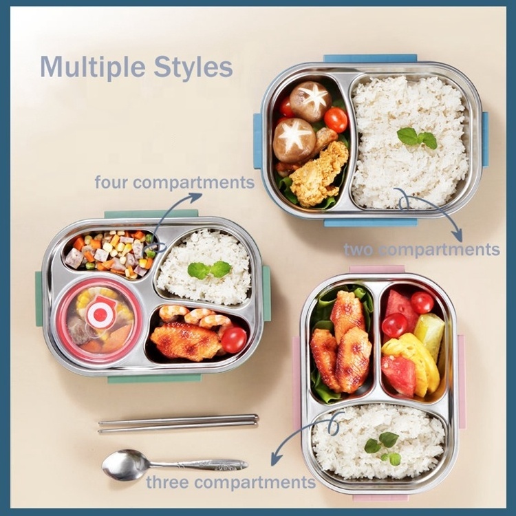 Wholesale Portable Food Grade Stainless Steel 304 Food Warmer Bpa Free Lunch Box Kids Food Container Bento Lunch Box