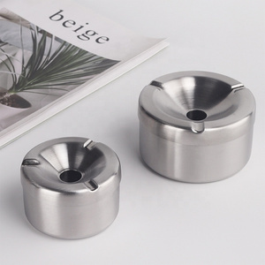 New Design Stainless Steel Ash Tray Car Smoking Accessories Custom Smokeless Easy to Clean Pocket Ashtray with Lid