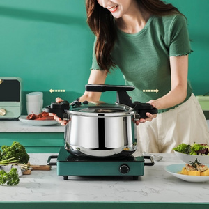 Unique Design Energy-saving Cooker SS304 Stainless Steel Casserole Bakelite Handle Nonstick Micro Pressure Cooker Pot