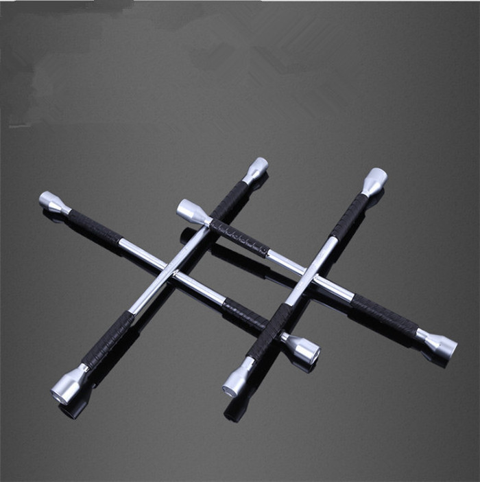 Universal Cross Wrench 4-Way Lug Tire Spanner Car Cross Wheel Wrench Cross Socket Wrench