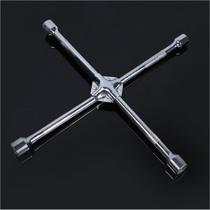 Universal Cross Wrench 4-Way Lug Tire Spanner Car Cross Wheel Wrench Cross Socket Wrench