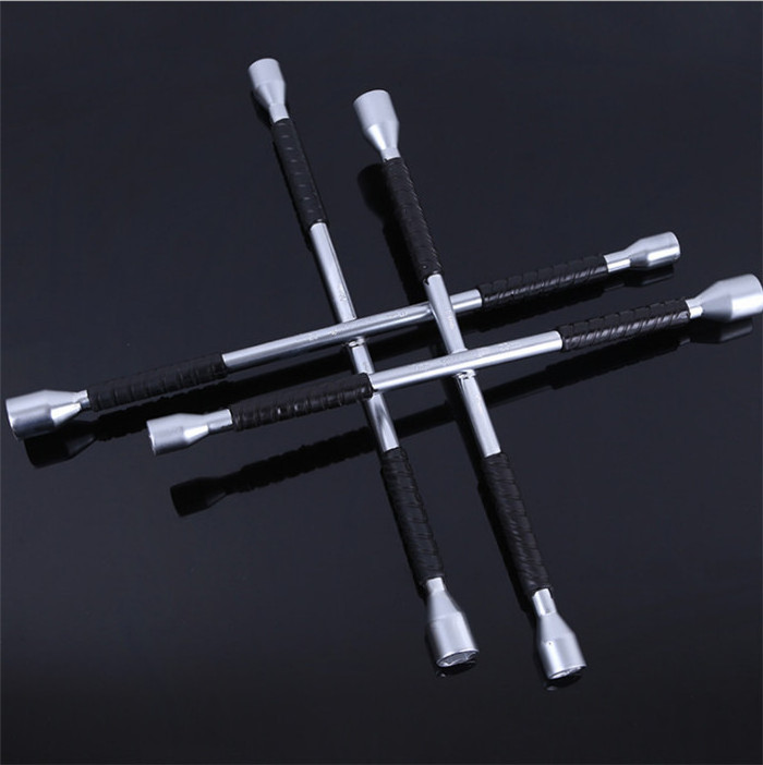 Universal Cross Wrench 4-Way Lug Tire Spanner Car Cross Wheel Wrench Cross Socket Wrench