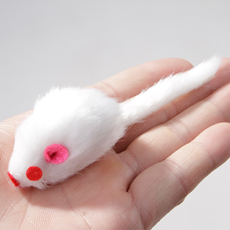 1Pcs Furry Plush Cat Toy Soft Solid Interactive Mice Mouse Toys For Funny Kitten Pet Cats Playing Scratch Training Game Supplies