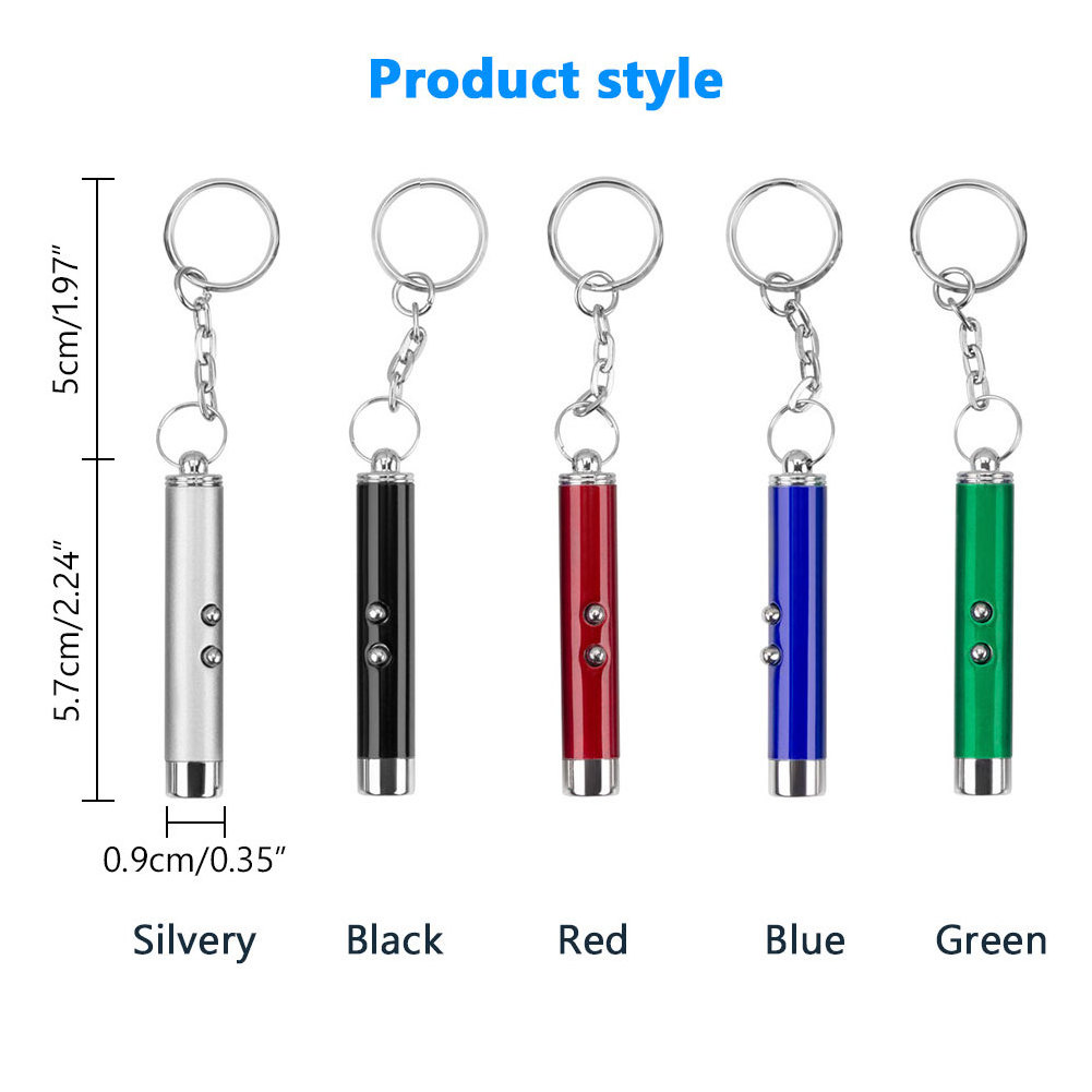 Mini Cat Dog Fun 4mW Pointer Red Light Laser LED Training Torch Pet Toys Pen 2-In-1 Cat Pet Toy Red Laser Light LED Pointer