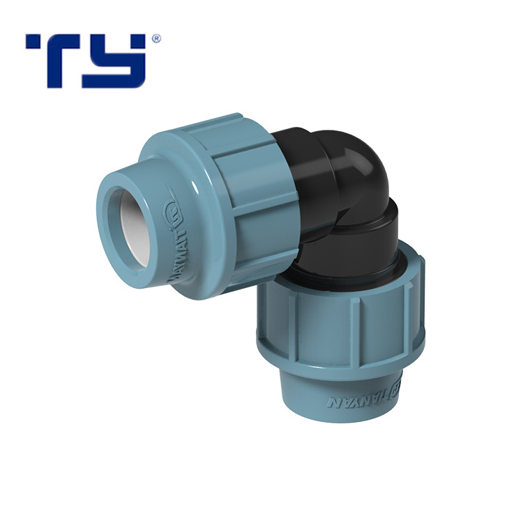 PP TY Factory Price Polypropylene Compression Fittings Pipe Accessories Plastic Joint Elbow