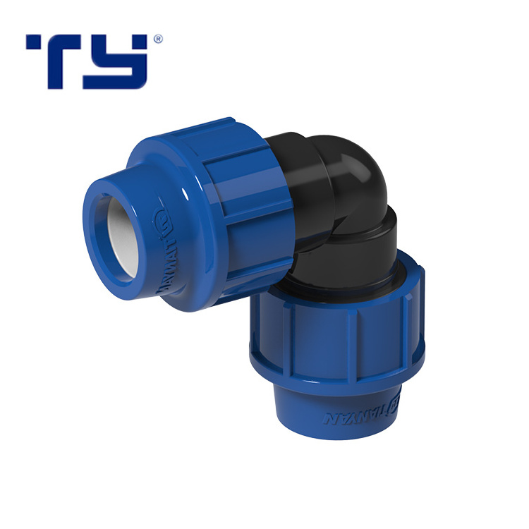 PP TY Factory Price Polypropylene Compression Fittings Pipe Accessories Plastic Joint Elbow