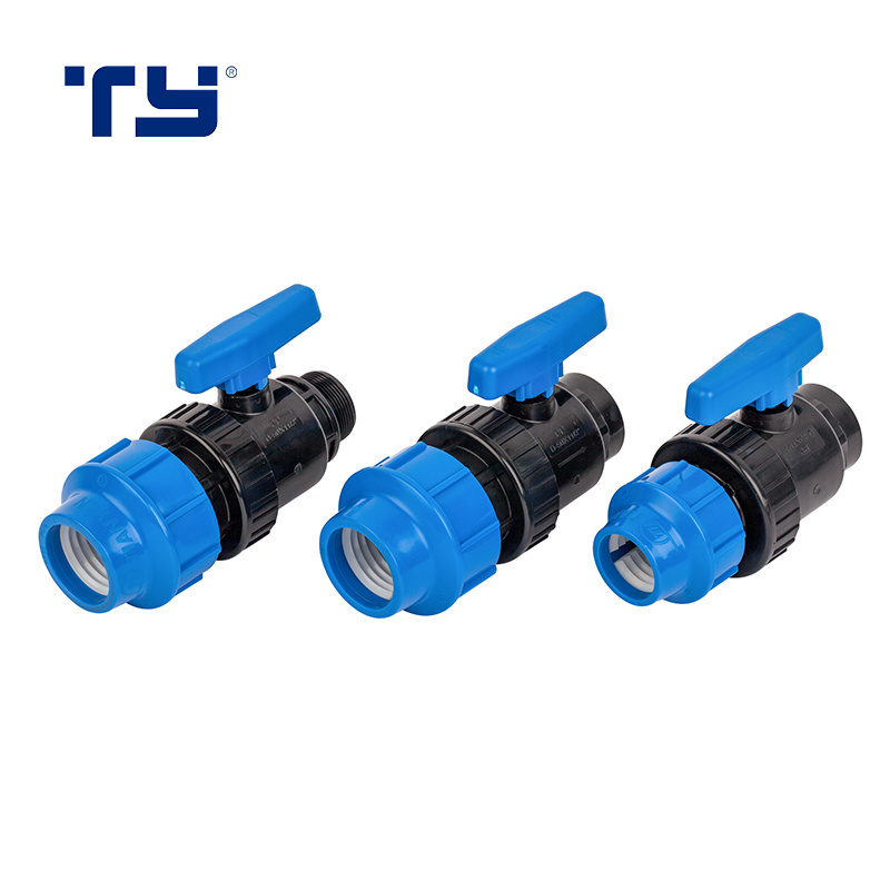 TIANYAN Offer Free Samples High Quality Female Thread PP compression fittings PVC Single Union Ball Valve