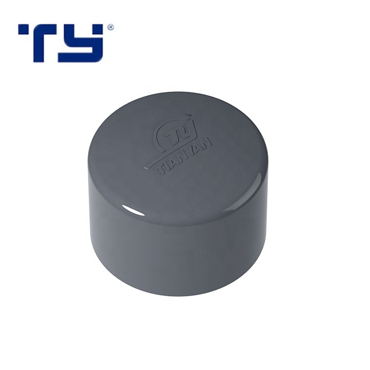 Professional Round Plastic PVC PN16 DIN8063 Pipe fittings Cap Tube End Plug Cap