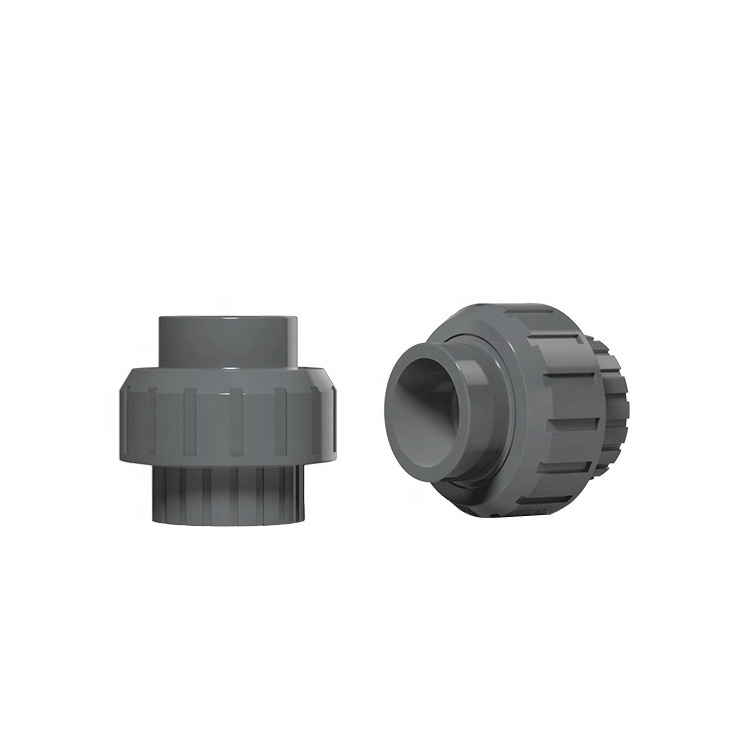 Accessories Specially design plastic pipe fittings 90 degree elbow pipe threaded dark grey PVC PN16 DIN8063 fittings