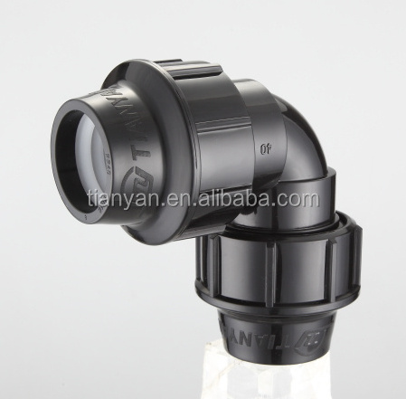 PP TY Factory Price Polypropylene Compression Fittings Pipe Accessories Plastic Joint Elbow