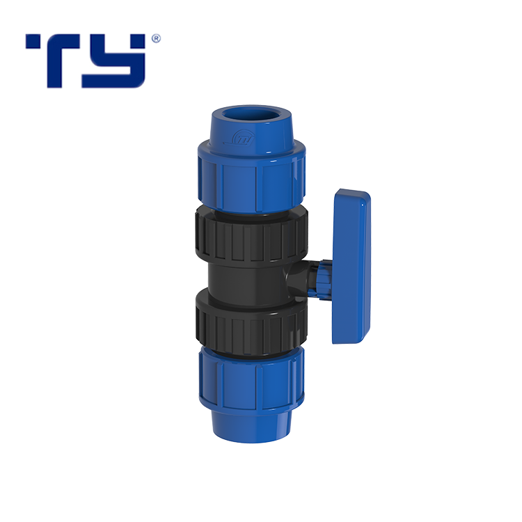 PP HDPE BS standard water Compression Fittings union valves for irrigation