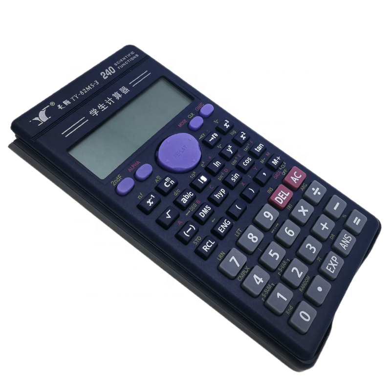 Tianyan TY-82MS 12 digit 240 functions dual power desk student scientific calculator