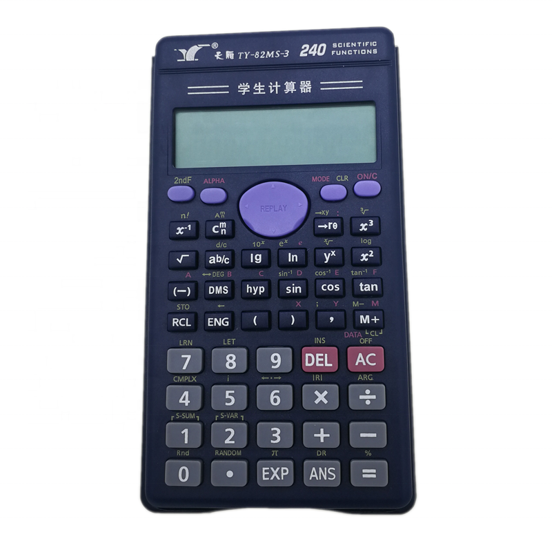 Tianyan TY-82MS 12 digit 240 functions dual power desk student scientific calculator