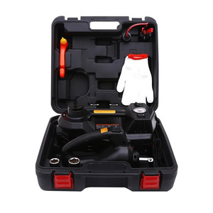 3in1 DC12V 3.5 Tons 5T Mini Portable Durable Electric Hydraulic Car lifting Jack Hammer with LED Light and Impact Wrench