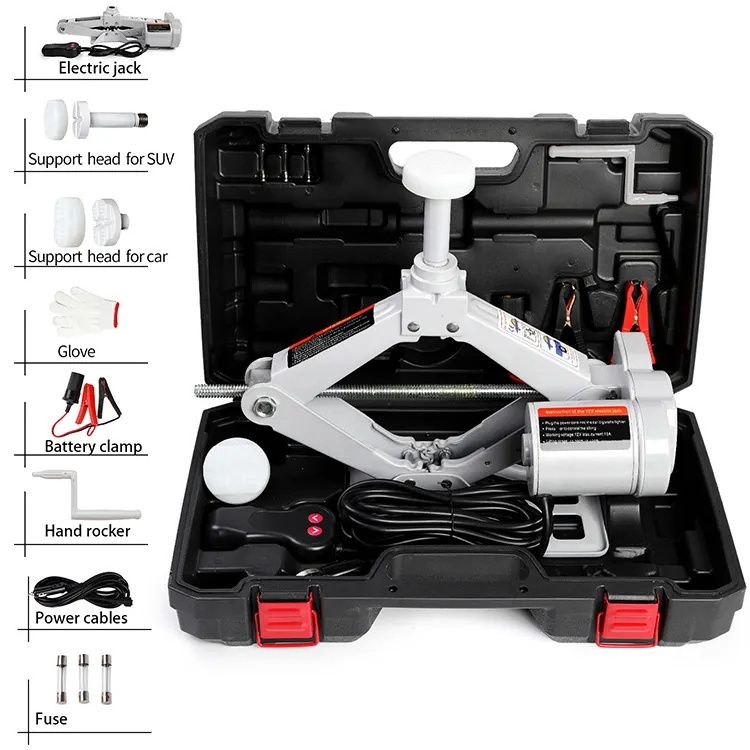 CE ISO Standard China Factory Electronic Jack High Quality Mini 12v Electric Lifting Scissor Car Jack for SUV Emergency Repair