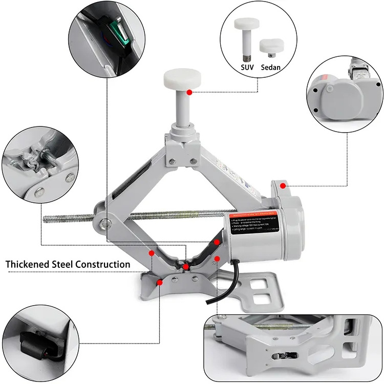 CE ISO Standard China Factory Electronic Jack High Quality Mini 12v Electric Lifting Scissor Car Jack for SUV Emergency Repair