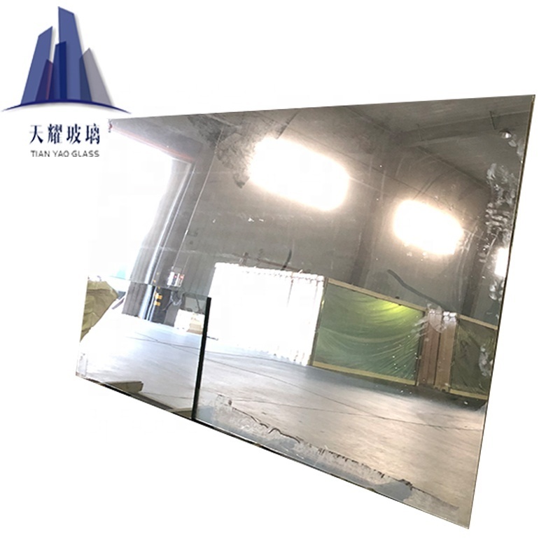 Large sheet decorative 2mm-8mm  silver mirror glass for gym, dancing studio and furniture