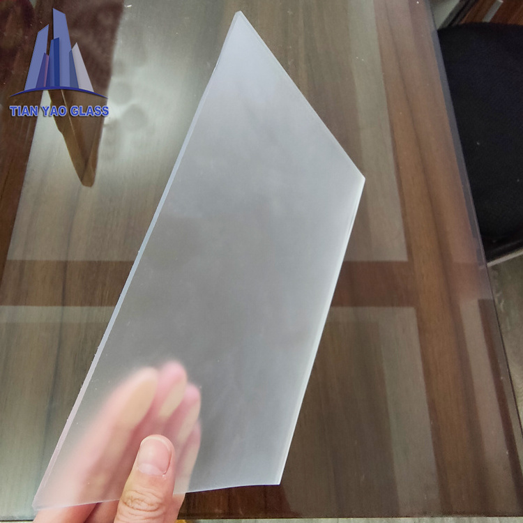 customized 0.5mm~5mm Clear Tempered Frosted Glass matte glass