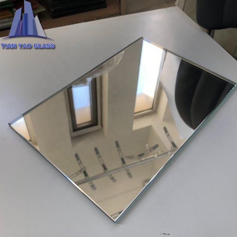 Large sheet decorative 2mm-8mm  silver mirror glass for gym, dancing studio and furniture