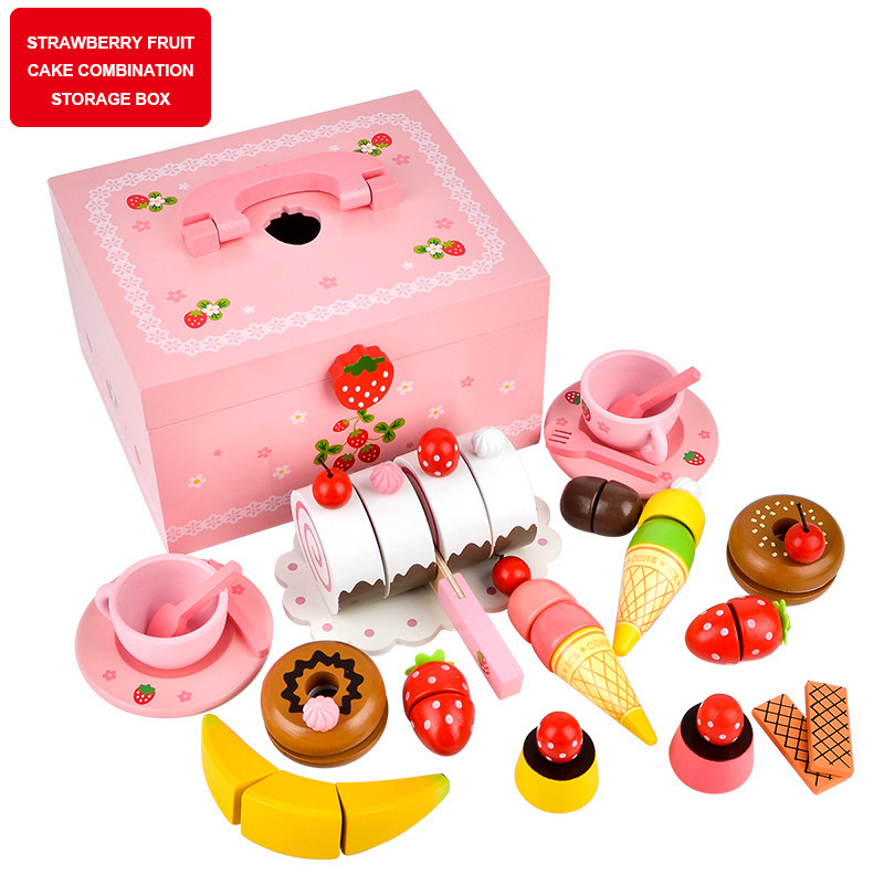 2023 Popular Wooden Children's Tea Party Toy Tea Set Wooden, Children's Tea Set Toy Kitchen Accessories