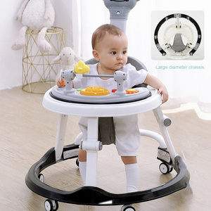 Baby Boys and girls walkers detachable pedals feeding tray swing function music tray foldable mobility walker baby 6-18 months