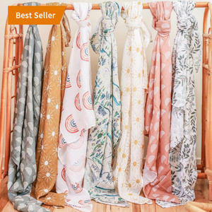 Baby Blanket Custom Print Swaddle Muslin Organic Cotton Baby Bamboo Infant Swaddle Blankets Wrap Baby//