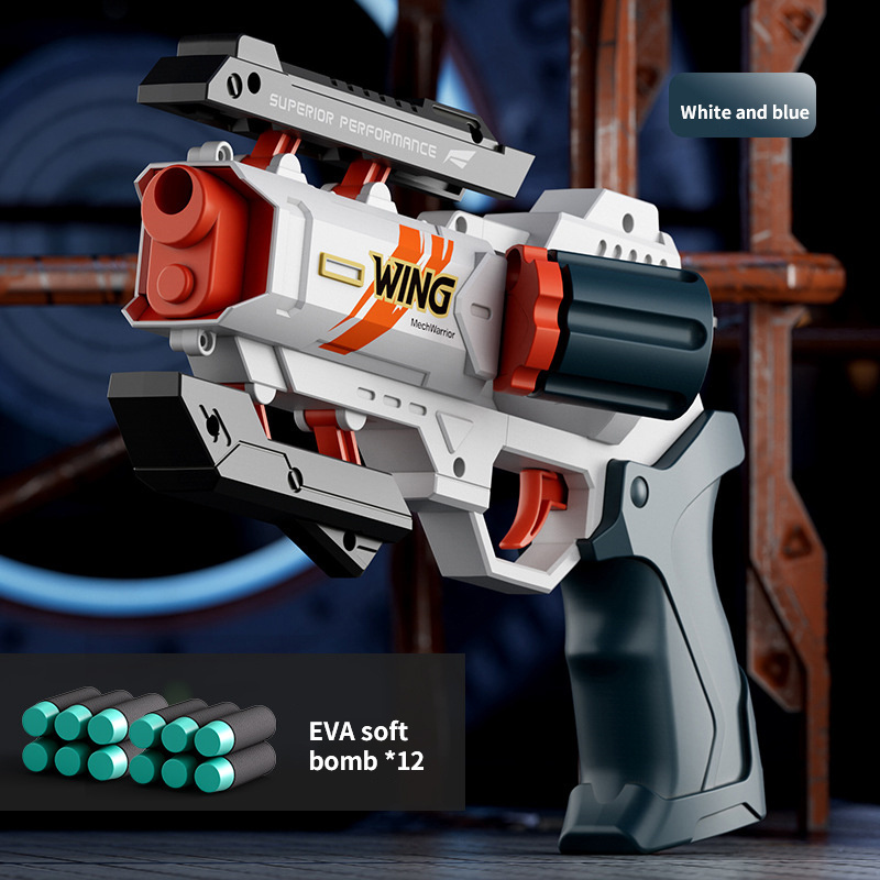 The most popular wholesale Children's deformed burst mecha revolver toy gun boy manually loaded girl revolver