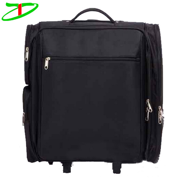 professional soft travel beauty box vanity make up organizer custom trolley cosmetic bag rolling makeup case