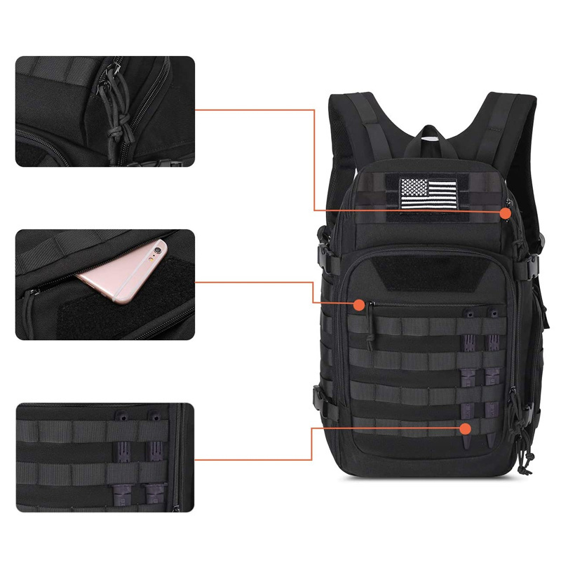 water resistant laptop bag outdoor hiking training gaming daypack rucksack 30l tactical backpack with usb charging port